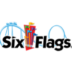 six flags on whitebackground