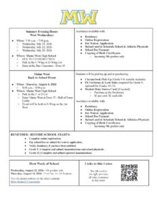 MW West Wednesdays & Back to School Event 26 27